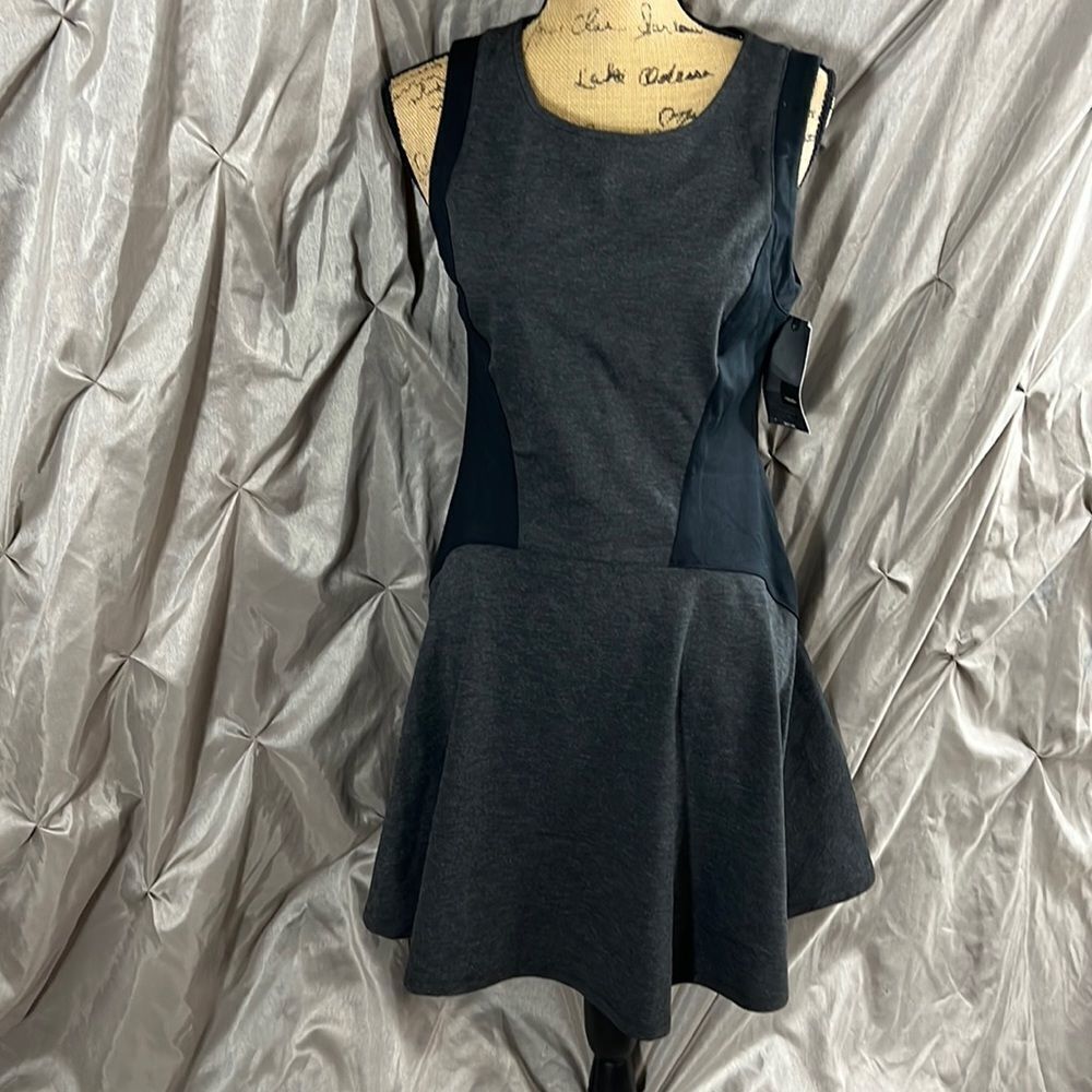 NWT Mossimo gray and black mini dress